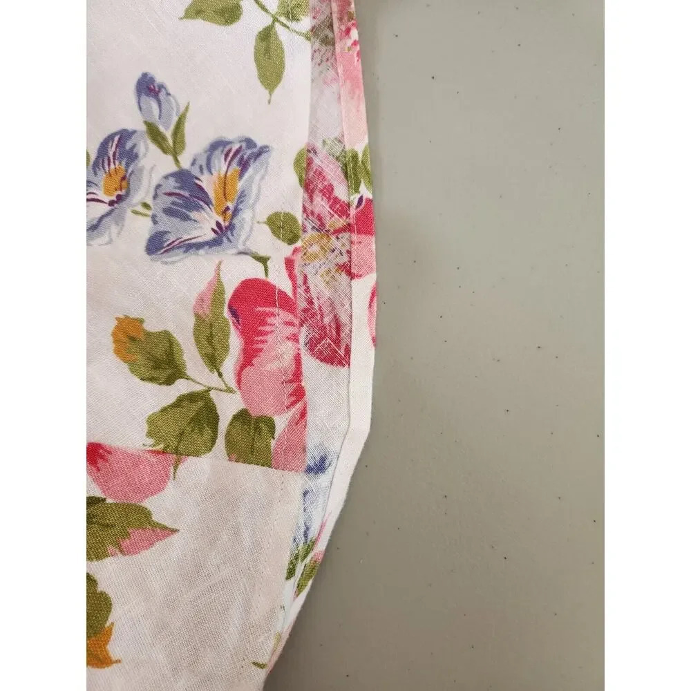NWD Reformation Selia Linen Midi Dress Size XL Backless Floral Ties - Picture 13 of 16
